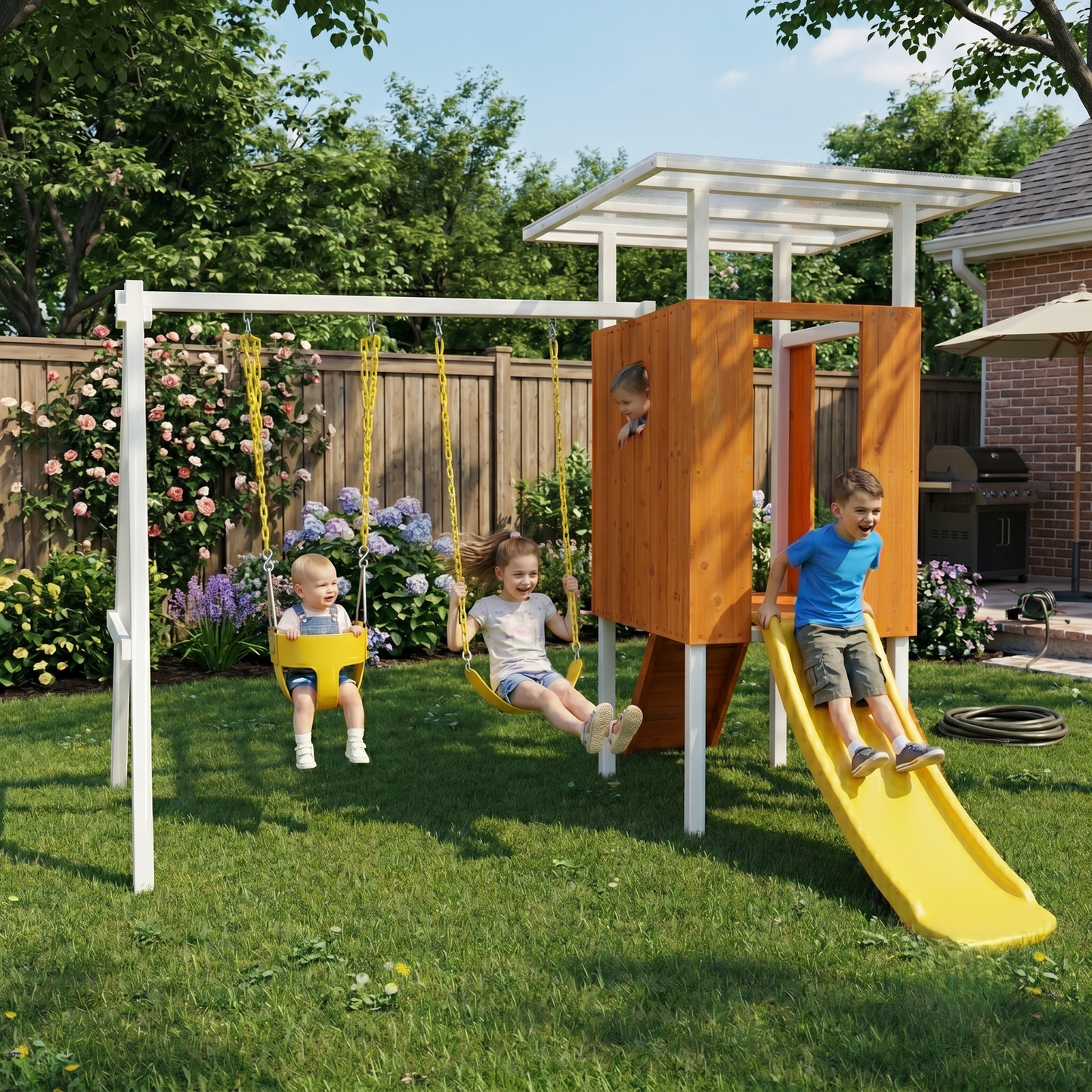 Avenlur Forest Small Outdoor Toddler Swing Set