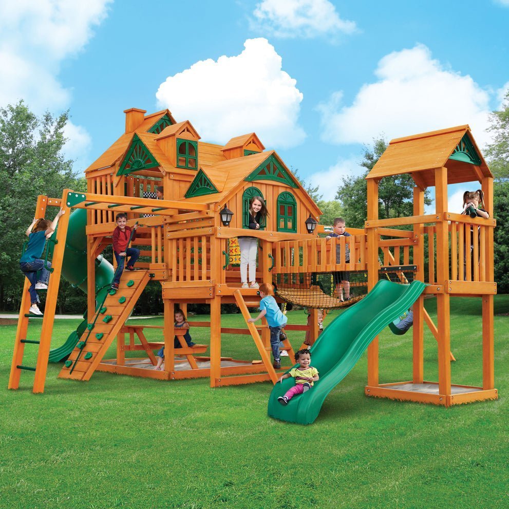 Gorilla Playsets Amber 23’W x 23’D x 13’H Everest Elite Swing Set