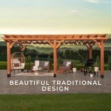 20×12 beaumont pergola – brown