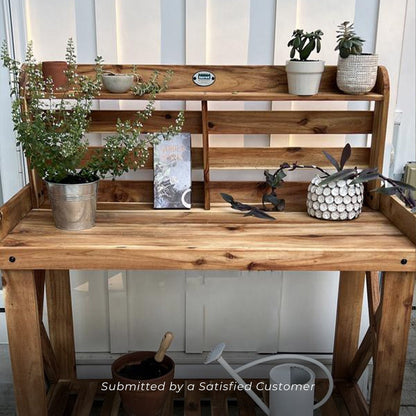 Potting Table/Bench/Serving Bar – Acacia Wood