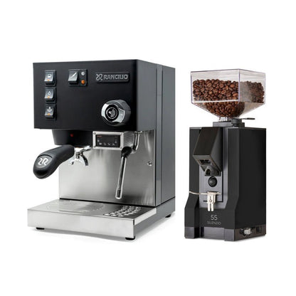 Rancilio Silvia PID Espresso Machine and Mignon Silenzio 55 Grinder Bundle | Seattle Coffee Gear, Stainless, 9.5 Inches
