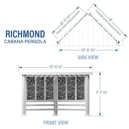 Richmond Modern Steel Cabana Pergola