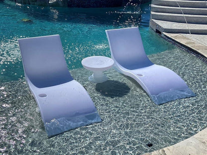 Ledge Lounger Luxury In-Pool Chaise Lounge Set. For Tanning Ledges Up to 9″ Deep