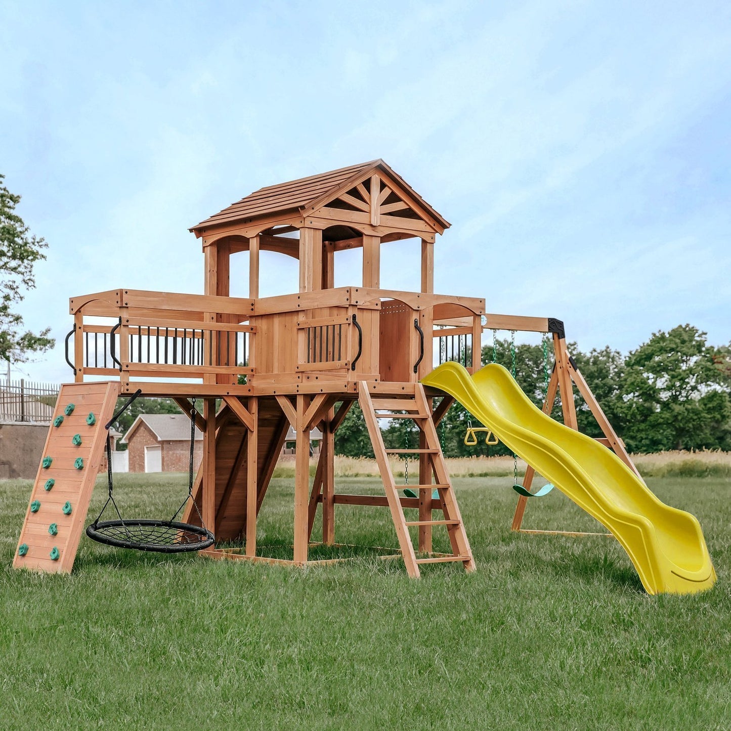 Backyard Discovery Sterling Point Cedar Wood Swing Set