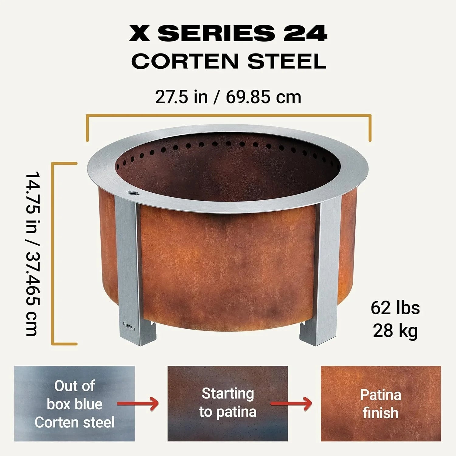 Breeo X Series 24 Smokeless Fire Pits.