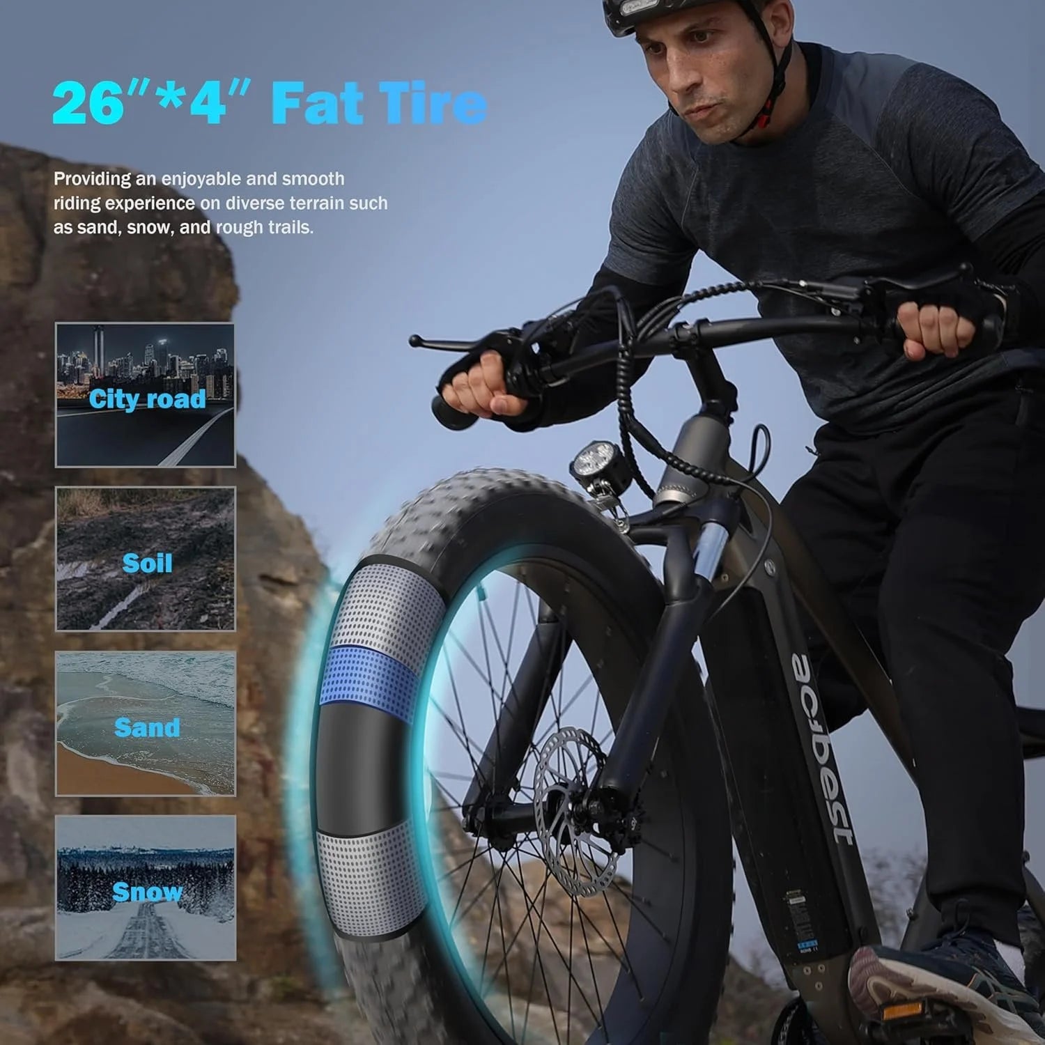 All-Terrain Mountain Ebike 1400W Power & 65mi Ranges.