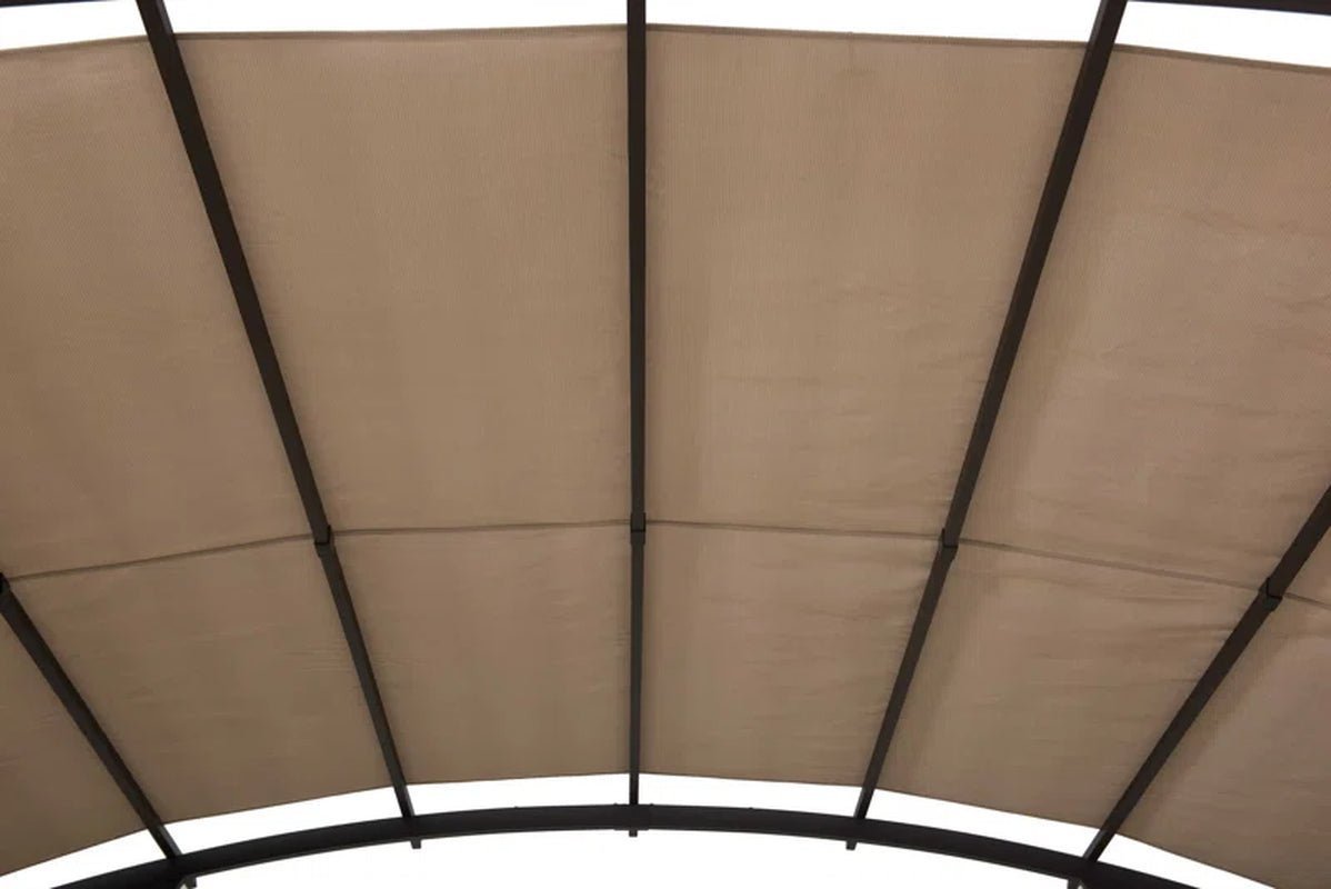 Pergola, Outdoor Steel Arched Pergola with Adjustable Canopy