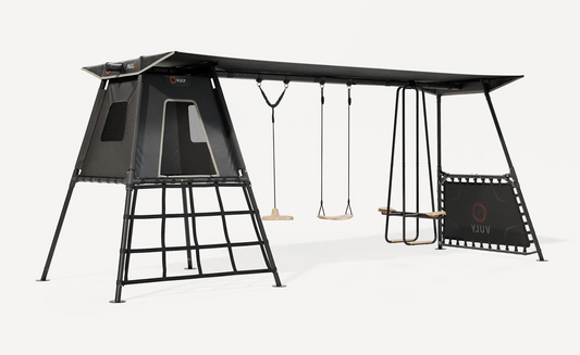 Vuly Max 2.1 C3 Swing Set With Cubby Outdoor Kids Playsets for Backyards Swing Swing and Swing