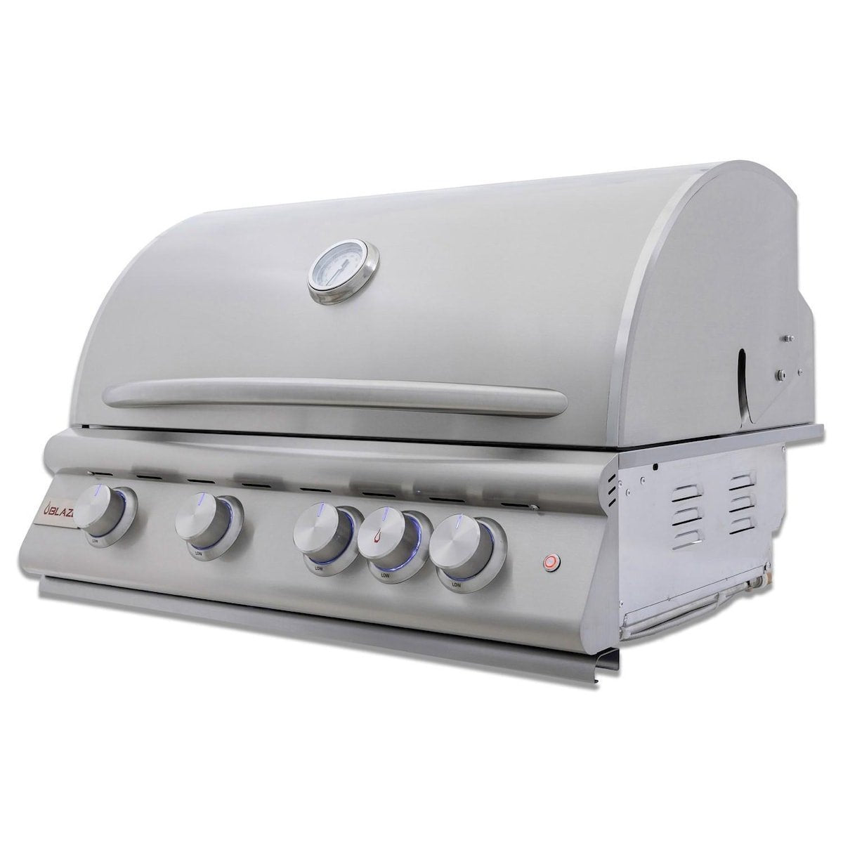 Blaze 6 Ft Island in Alaska Gray with NG LBM Grill and Trash Rollout