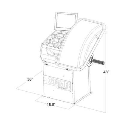 CEMB EZ15 3D Data Entry Wheel Balancer