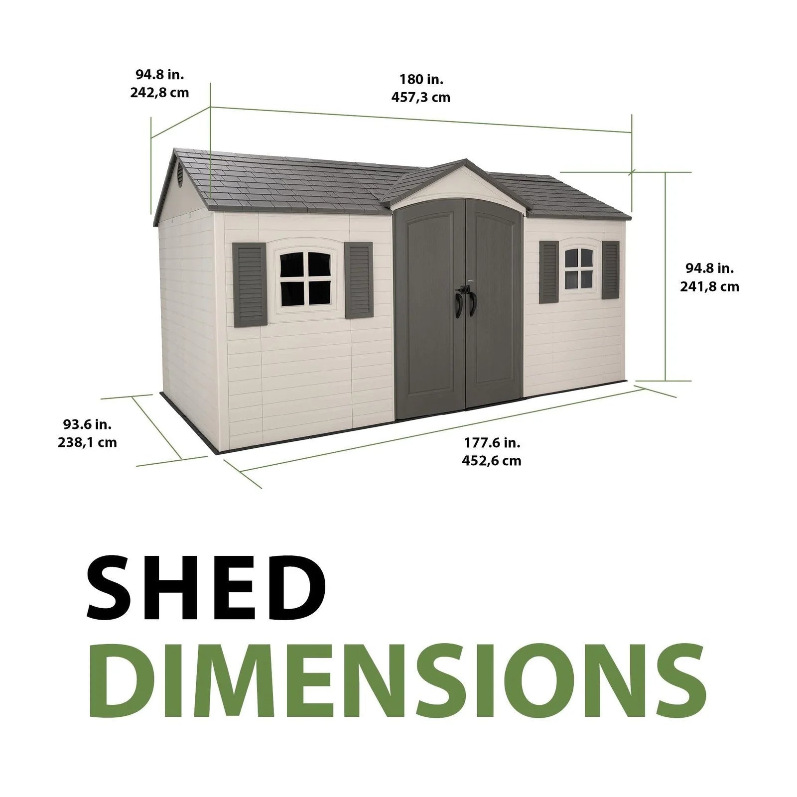 Lifetime Legacy 15 ft x 8 ft Outdoor Storage Sheds – 60465