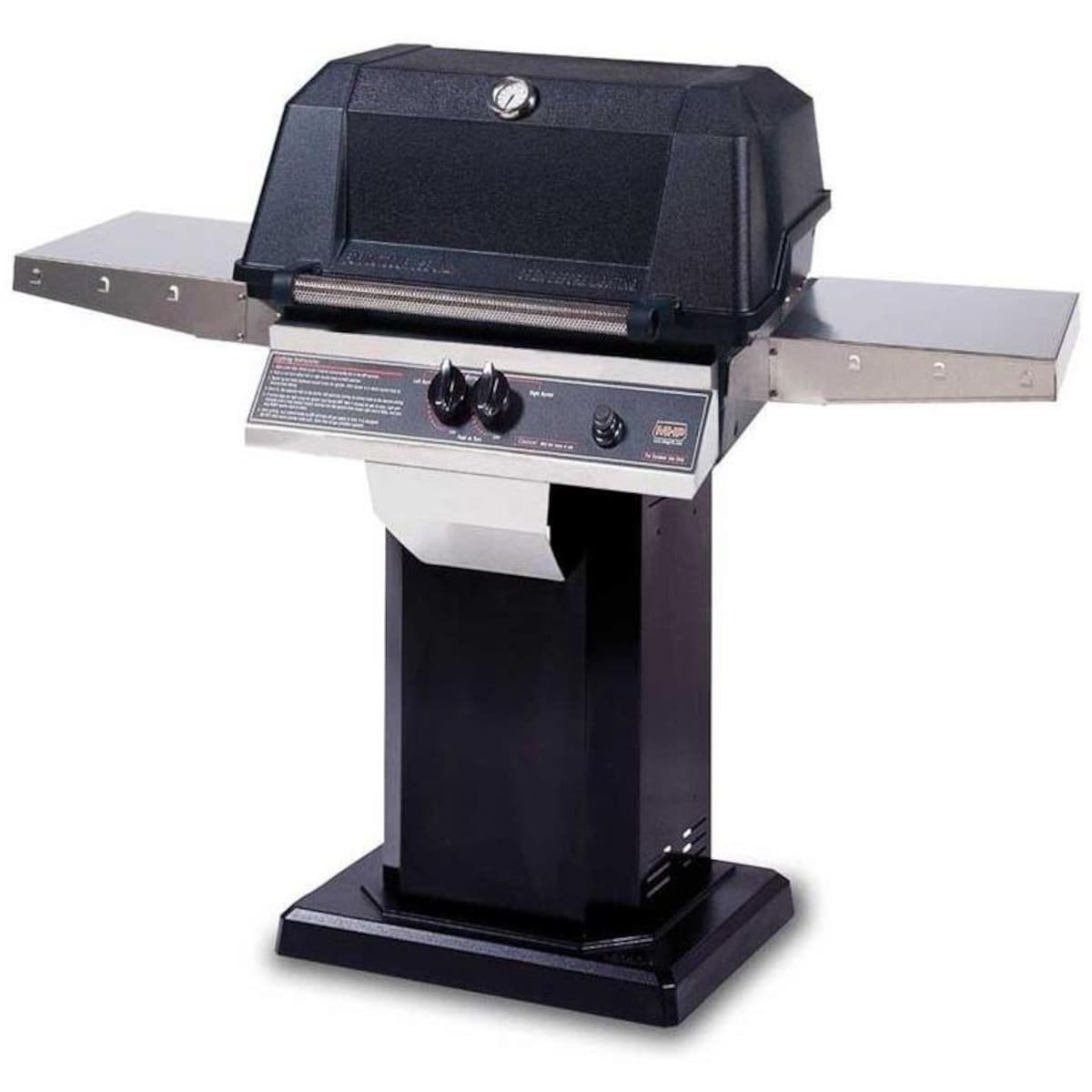 Heritage 1-Burner Natural Gas Grill with Side Shelves Modern Home Products