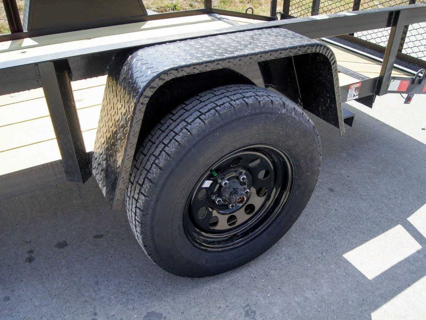 5×12 Powder Coated Dovetail Utility Trailer 3500lb Axle