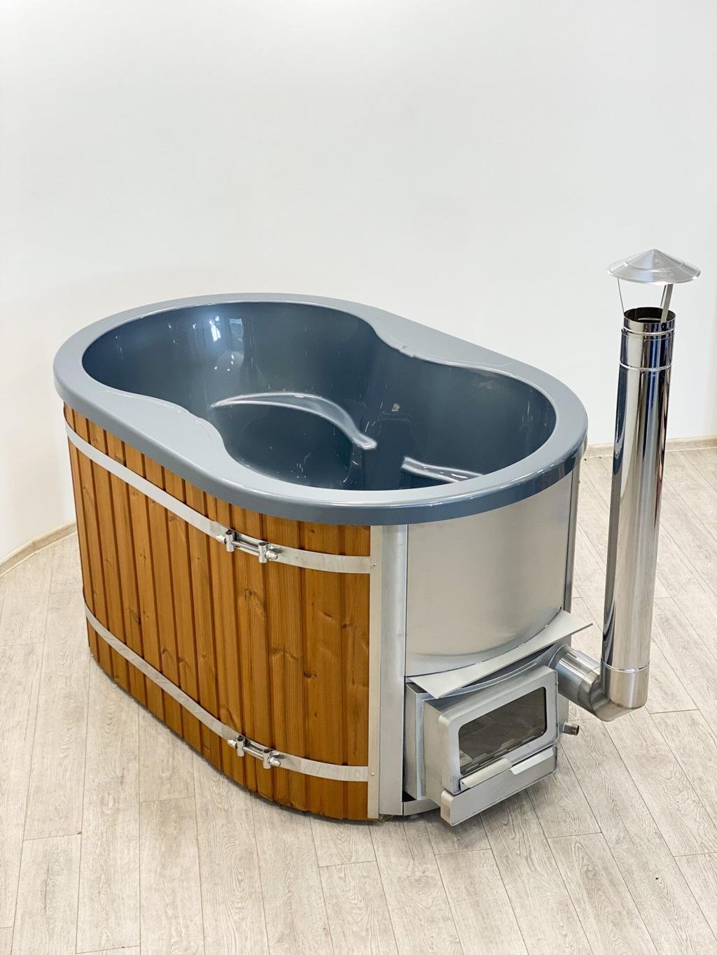 Ducktub Ovalti bain nordique pour 2 personnes – chauffé au bois à l’électricité