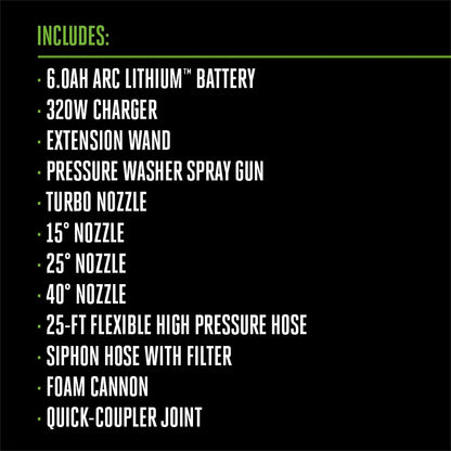 2100 PSI Compact Cordless Pressure Washer