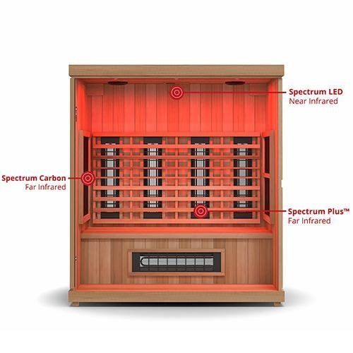 Infrared Sauna up to 4 Person with 15 Minutes Warm-up Heater Tube & Carbon Plate