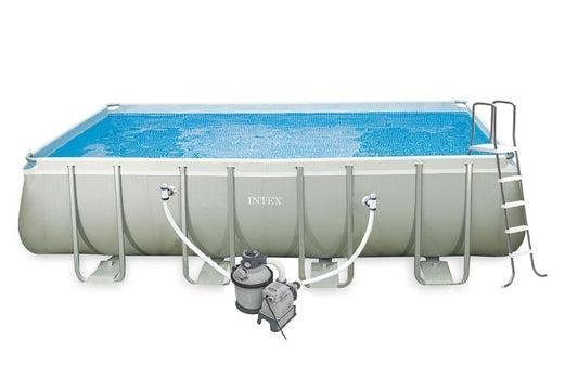 INTEX Ultra XTR Frame Rectangular Pool Set with Krystal Clear Saltwater System