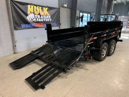 14,000# GVWR Ultra Low Pro 12′ Dump Trailer w/ Contractor Package