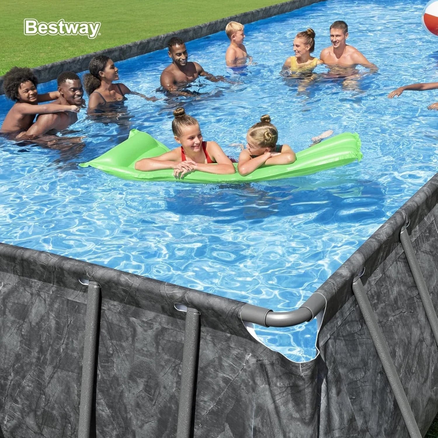 Bestway APX 365 18′ x 9′ x 52″ Rectangular Above Ground Swimming Pools