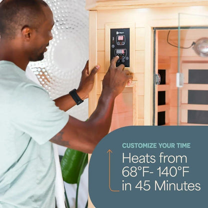 LifePro 1 Person Far Infrared Home Sauna brown