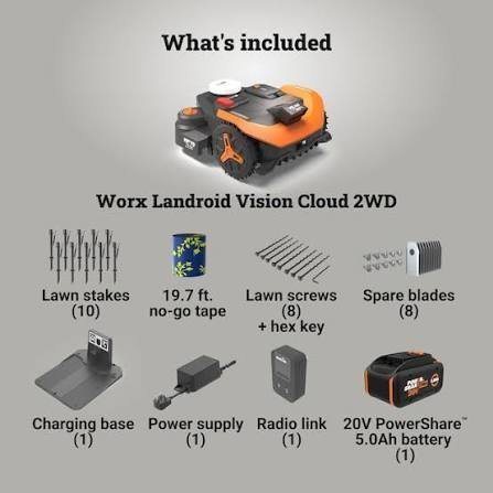 Worx Wr340 Landroid Vision Cloud 2WD Robotic Lawn Mower