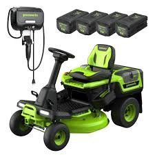 Greenworks 80V 30” Crossovert Riding Lawn Tractor With 6.0 Ah Batteries & 600-Watt Charger