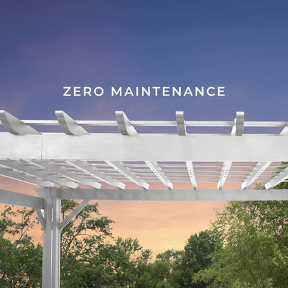 14×10 Hawthorne Traditional Steel Pergola With Sail Shade Soft Canopy