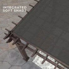 16×12 ashford traditional steel pergola with sail shade soft canopy