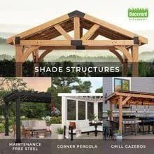 16×12 trenton modern steel pergola with sail shade soft canopy