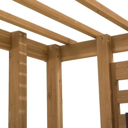 SummerCove 10.5 ft. x 10 ft. Cedar Wood Pergola with Adjustable Hanging Planters