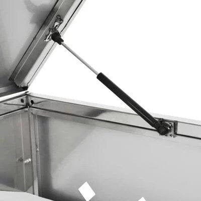 vidaXL Triple Wheelie Bin Shed 63.4 gal Stainless