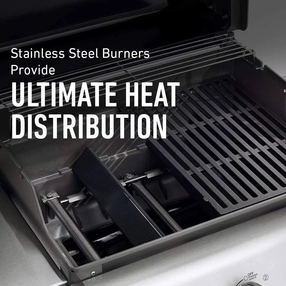 Weber 47510001 Spirit E-310 3-Burner Natural GAS Black Bundle with Generic Grill Cover Barbecue Drip Pans Set of 3
