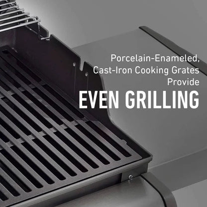 Weber 47510001 Spirit E-310 3-Burner Natural GAS Black Bundle with Generic Grill Cover Barbecue Drip Pans Set of 3