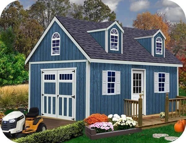 Best barns Hampton 12×16 Wood Storage Shed Kit Installation Included