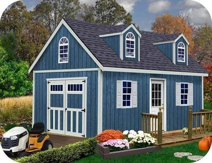 Best barns Hampton 12×16 Wood Storage Shed Kit Installation Included