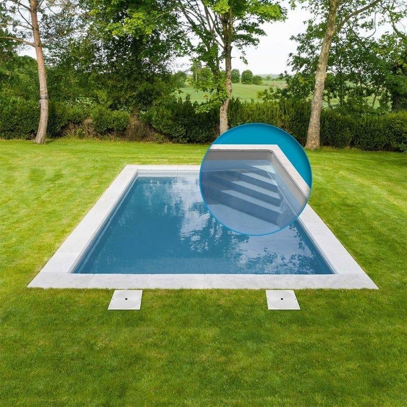 Piscine complète Polybloc en bloc polystyrène avec escalier