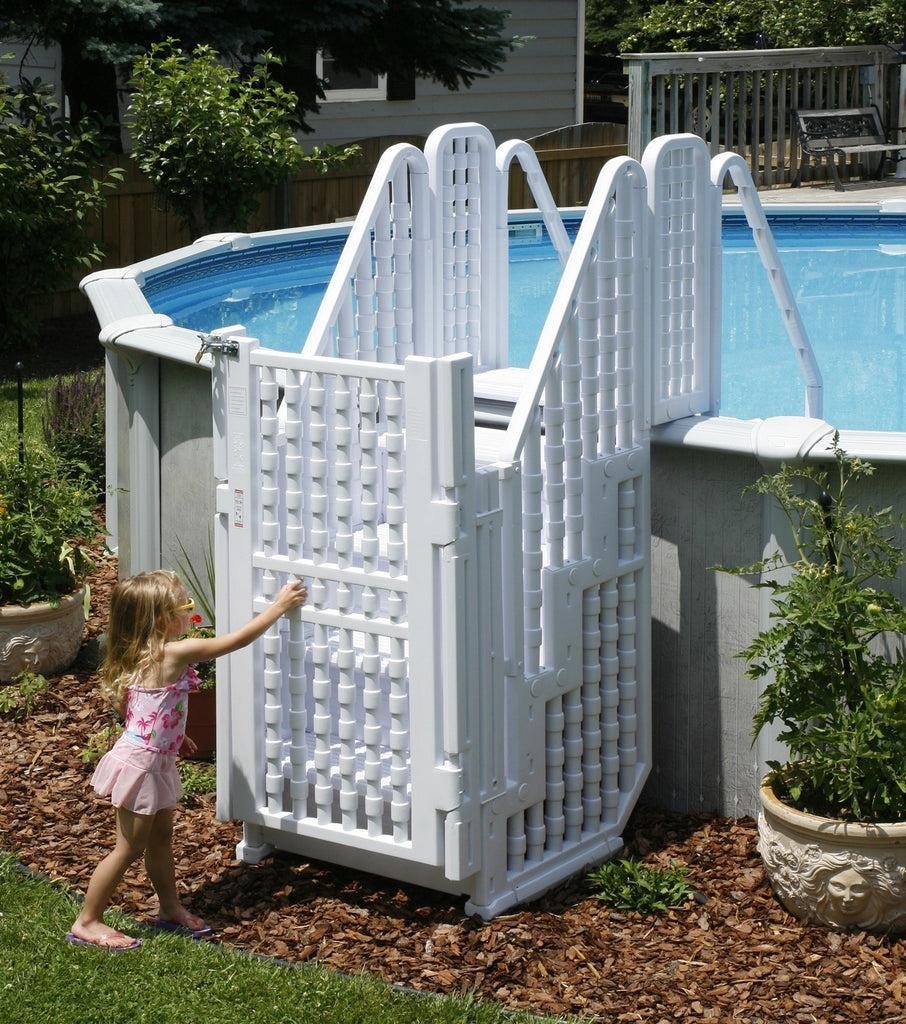 Habitat Et Jardin Escalier double pour piscine ” Bruno