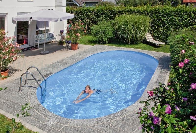 Piscine ovale enterrée 5,00m x 3,00m x H