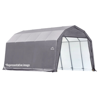 ShelterCoat Custom Round Wind and Snow Rated Shelter, 12 ft. x 20 ft. x 8 ft. Standard PE 9 oz. Grays