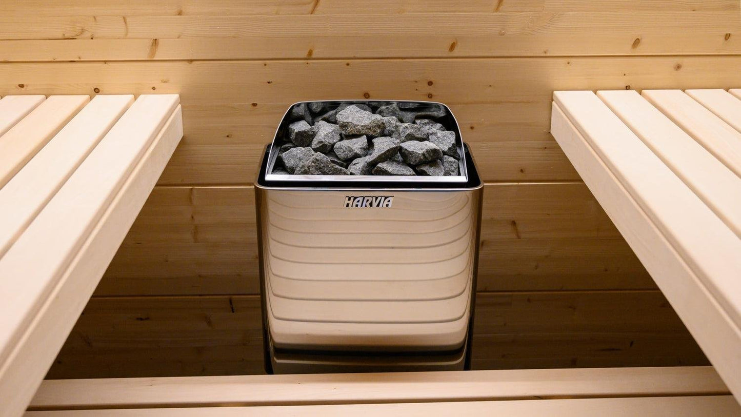 Harvia Electric Sauna Heater Package | KIP 6kW | Traditional Finnish Sauna Heater | Complete Package