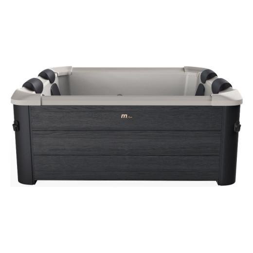 Spa rigide OSLO Mspa 6 personnes gris. 4 coussins. bâche incluse. hydromassages système