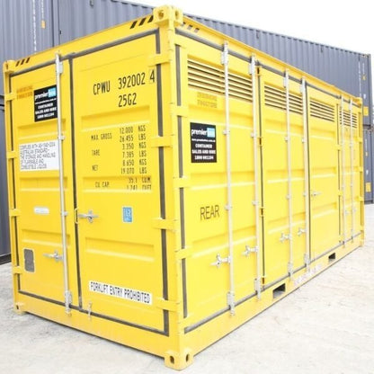20FT new yellow container with open doors