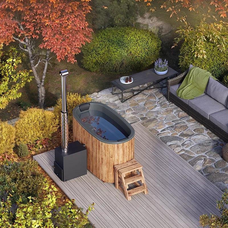 Ducktub Ovalti bain nordique pour 2 personnes – chauffé au bois à l’électricité