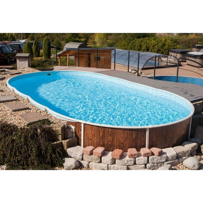 Piscine semi-enterrée et enterrée Azuro en acier 9,1 x 4,6 x 1,2 m