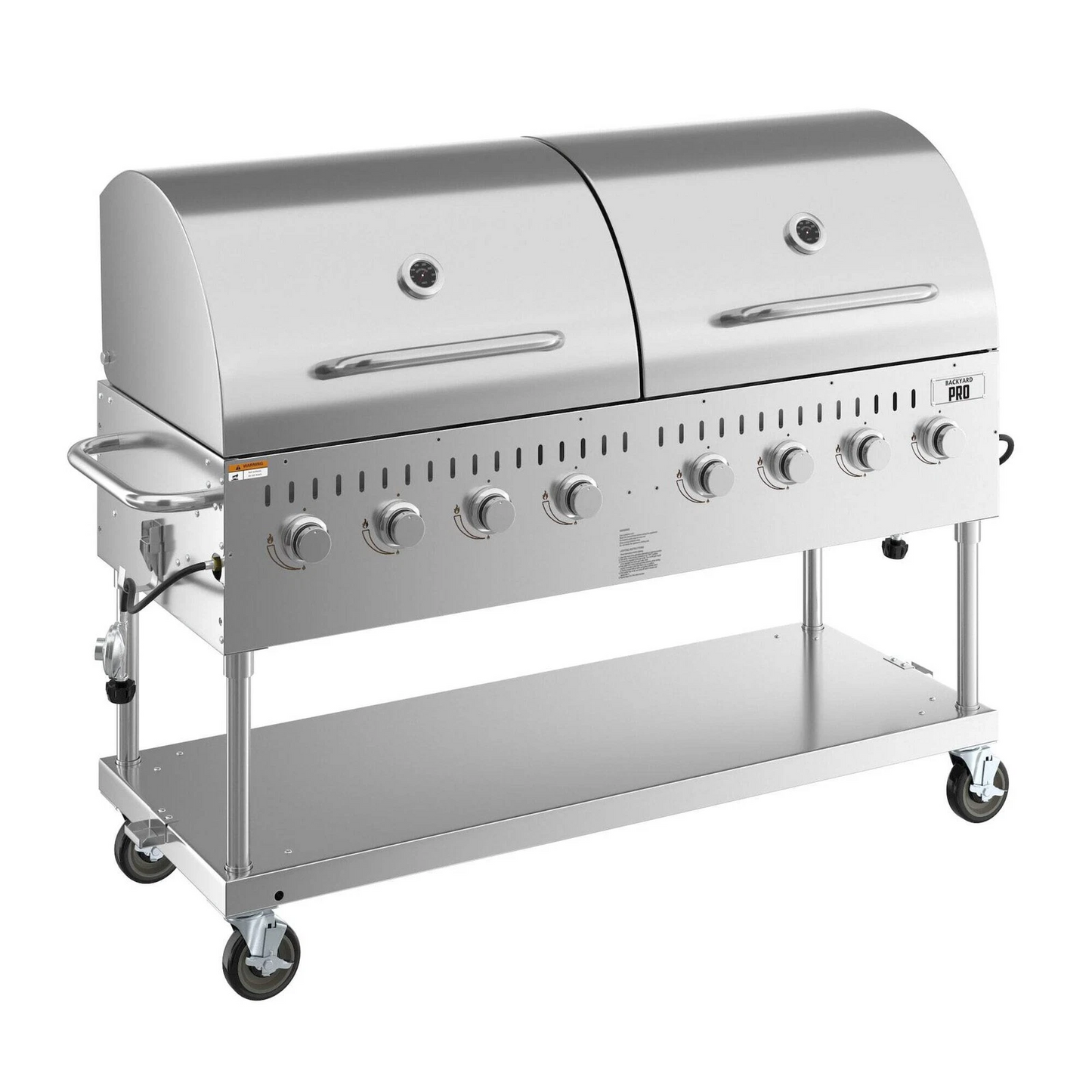 Backyard Pro LPG60RD 60″ Stainless Steel Liquid Propane Outdoor Grill With Roll Dome