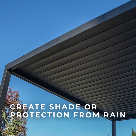 Backyard Discovery Sarasota Galvanized Steel Louvered Outdoor Pergola