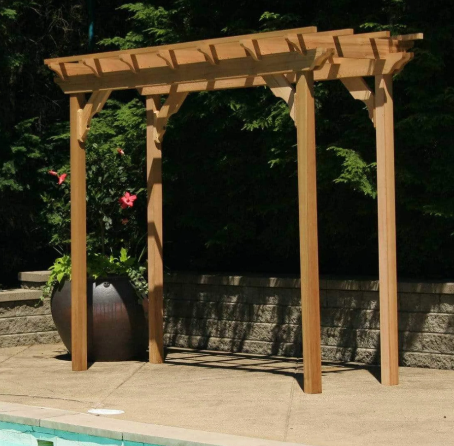 Creekvine Designs Monterrey Western Red Cedar Outdoor Pergola 3x14 Ft