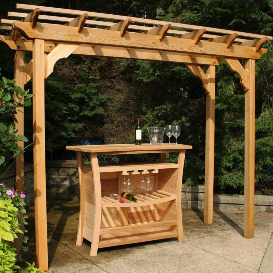 Creekvine Designs Monterrey Western Red Cedar Outdoor Pergola 3x14 Ft