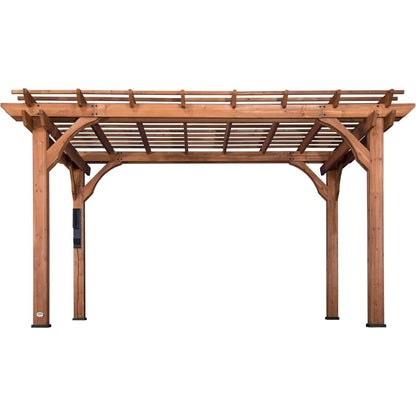 Backyard Discovery 14 Ft x 10 Ft Somerville Cedar Pergola with Power