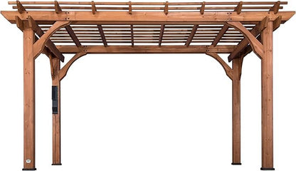 Backyard Discovery 10 Ft x 14 Ft Cedar Wood Outdoor Patio Pergola